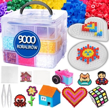 MEGA ZESTAW 9000 PRASOWANKA KORALIKI DO PRASOWANIA XXL KREATYWNY NA PREZENT