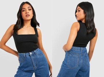 Boohoo body Petite z kwadratowym dekoltem L