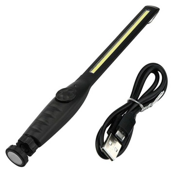 LAMPA WARSZTATOWA KANAŁOWA LATARKA LED COB MOCNA HAK MAGNES 360 AKU AG121H