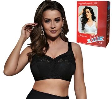 STANIK Biustonosz Viki 577 JOANNA Miękki CZARNY 110 G