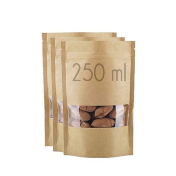 Torba papierowa DOYPACK okienko 250 ml 100 szt