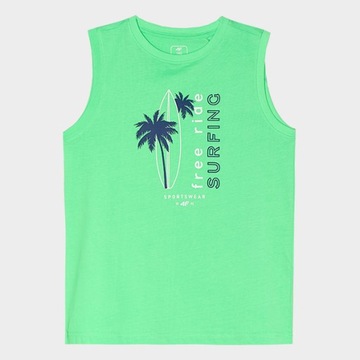 BEZRĘKAWNIK 4F KOSZULKA BAWEŁNA TSLEM040 158