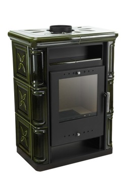 PIEC KAFLOWY KOMINKOWY NORDFLAM ARTA 6kW ZIELEŃ