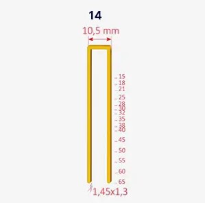 Скобы столярные 14/50 З (10500 шт) Бизон