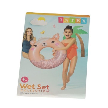 Надувной круг для плавания, пляжный питомец, розовый, макс. 40 кг.