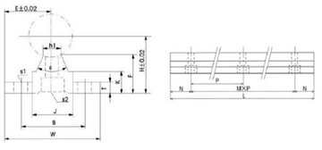 WAŁEK Z PODPORĄ FI=20MM L=1000MM CNC PROWADNICA