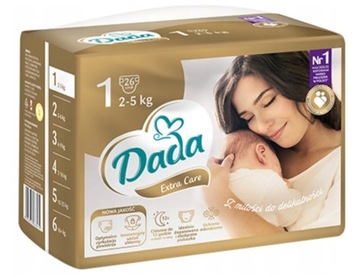 Pieluszki DADA Extra Care rozmiar 1 2-5 kg 26 szt.