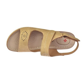 SANDAŁY DAMSKIE NA BOLĄCE PIĘTY WKŁADKA NA OSTROGI PIĘTOWE 3015 CAM r. 39