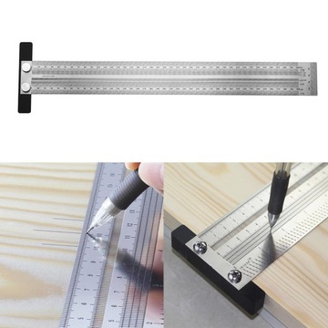 Маркировочная линейка из нержавеющей стали для деревообработки, разметка столярных изделий 400 мм.