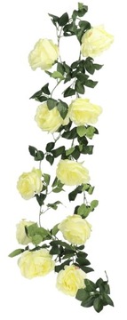 SZTUCZNE KWIATY ROŚLINY GIRLANDA 210CM RÓŻA RÓŻE