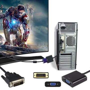 PRZEJŚCIÓWKA ADAPTER DVI DO VGA KONWERTER