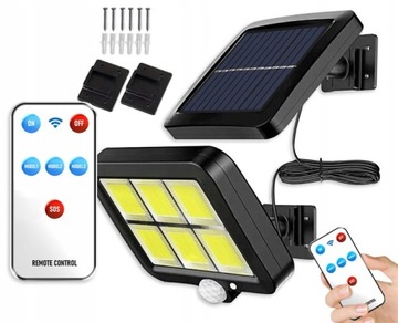 LAMPA SOLARNA Z CZUJNIKIEM RUCH ZMIERZCHU LED COB