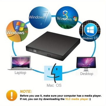Внешний оптический привод DVD USB2.0 Проигрыватель компакт-дисков/DVD-ROM Устройство чтения Устройство записи