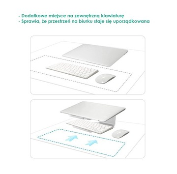 ALUMINIOWA PODSTAWKA CHŁODZĄCA BIUROWA STOLIK POD LAPTOP-A NOTEBOOK-A