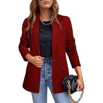 ELEGANCKI MODNY ŻAKIET MARYNARKA BLEZER ROZ.S-3XL, XL