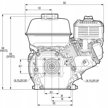 СОСТАВ RIPPER GX160 ДВИГАТЕЛЬ 7 л.с. OHV 20 ММ + МАСЛО