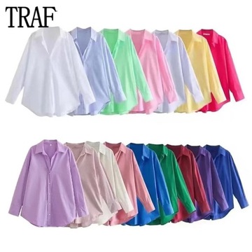 TRAF Women Shirt Multicolour Button Up Shirt Women