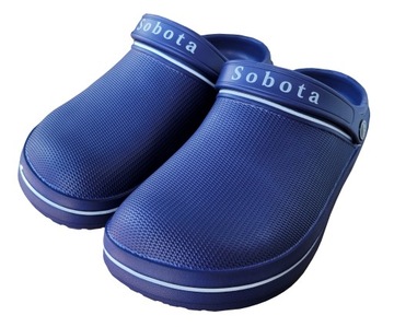 Kroksy klapki pełne męskie buty lekkie granatowe ogrodowe 44