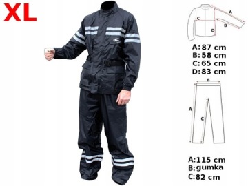 KURTKA + SPODNIE PRZECIWDESZCZOWE XL y