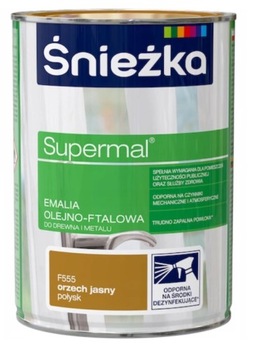 ŚNIEŻKA FARBA EMALIA OLEJNA ORZECH F555 0,8L