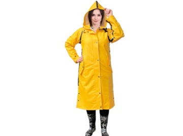Płaszcz przeciwdeszczowy żółty damski PPDPU-LADY L