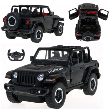ZDALNIE STEROWANY SAMOCHÓD AUTO RC PILOT DUŻY CZARNY JEEP WRANGLER RS 1:14
