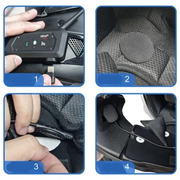 EJEAS V6 PRO МОТОЦИКЛНЫЙ ИНТЕРКОМ USB-C 2024 Bluetooth 5.1 для шлема