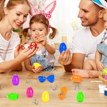 Пластиковые пасхальные яйца, 12 шт., Пасхальные яйца 12 шт. по 12 м.
