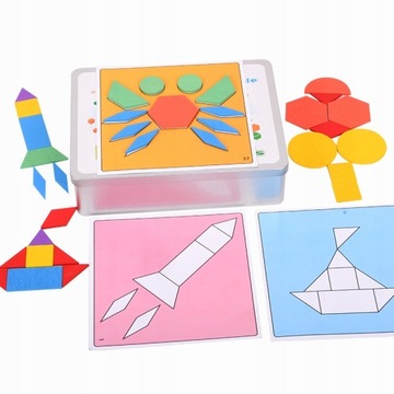 MAGNETYCZNE PUZZLE MONTESSORI UKŁADANKA GRA KLOCKI