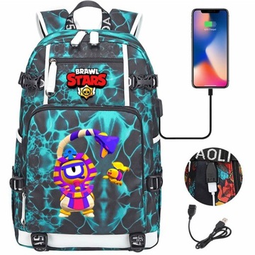 Plecak Faraotis Otis Brawl Stars z ładowaniem USB
