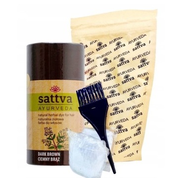 Henna Sattva głęboki brąz (ajurweda, deep brown)