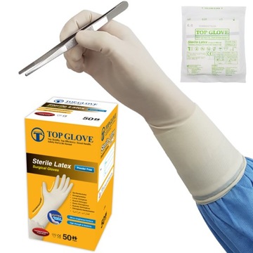Rękawice chirurgiczne Top Glove bezpudrowe 8.0