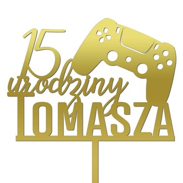 TOPPER TORT PAD KONSOLA GAME GRACZ PS5 XBOX ZŁOTY