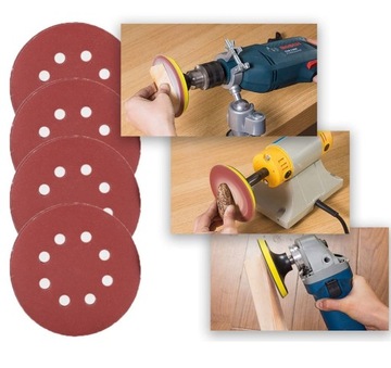 20x ДИСКИ НА НАЛИЧНОЙ БУМАГЕ С ОТВЕРСТИЯМИ 125 мм P40