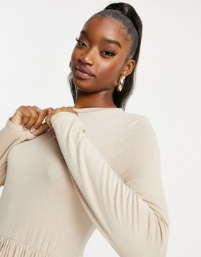 MISSGUIDED SUKIENKA DAMSKA BEŻOWA MINI 34 RNS