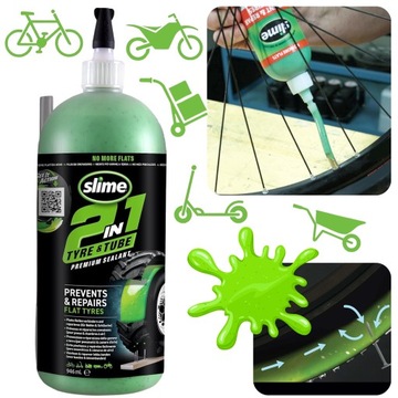 SLIME uszczelniacz do Dętek Opon mleczko do Hulajnóg Rowerów i innych 946ml