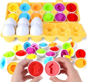 Sorter Edukacyjny Jajka Zabawka Edukacyjna Montessori dla Dzieci