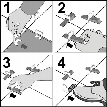 ЗАЖИМЫ ДЛЯ СИСТЕМЫ ВЫРАВНИВАНИЯ ПЛИТКИ 2 мм 100 шт.