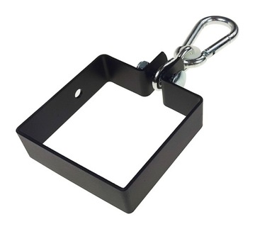Зажим для крепления качелей крюк поворотный квадратный 100х100 черный 4 шт.