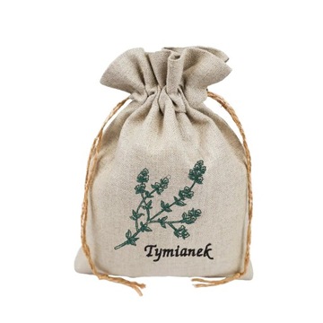 Woreczek na zioła - tymianek (lniany)
