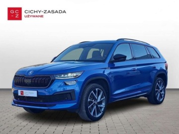 Skoda Kodiaq I SUV Facelifting 2.0 TSI 190KM 2022 Skoda Kodiaq Sportline DSG 190KM, Full LED Matrix, 7-osobowy, Serwis ASO,