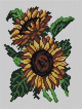 Kanwa SŁONECZNIKI haft krzyżykowy 18x24cm