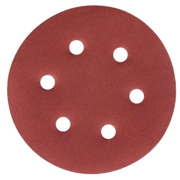 25шт НАЖДАЛЬНАЯ БУМАГА 150мм P180 ДИСК НА ВЕЛКРО ДЛЯ ДРЕЛИ-Шлифмашины