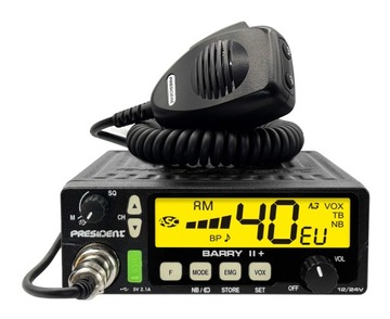 Радиоприемник CB PRESIDENT BARRY 2 II + PLUS AM/FM 12/24 В радиоприемник SIBI