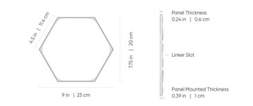 Набор Nanoleaf Shapes Hexagons из 9 декоративных современных светодиодных панелей