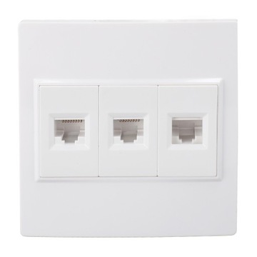 Настенная панель Ethernet Cat 6, 3 порта, гнездо-мама Keystone SM