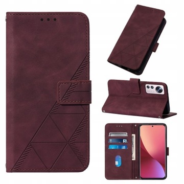 Etui Skórzany do Xiaomi 12 Lite,Czerwony