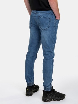 SPODNIE JEANSY MĘSKIE JOGGERY JEANSOWE NIEBIESKIE 2XL