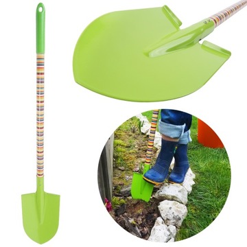 Łopata szpadel - narzędzie ogrodowe dla dzieci -tęczowy uchwyt 73cm