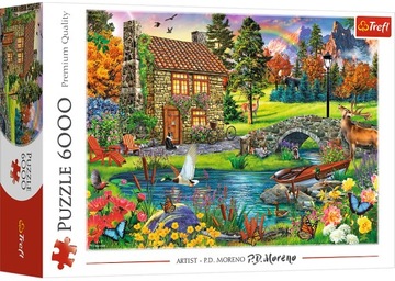 TREFL Puzzle 6000 | Chatka w górach | 65006